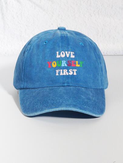 1入組女士字母圖案可調節休閒棒球帽,適用於戶外