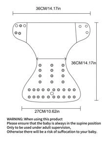 Coola Peach 3入組嬰兒兔子&蝴蝶樣式布尿布&3入組尿布村里適用於日常生活 - 淺粉色 - 查看 7