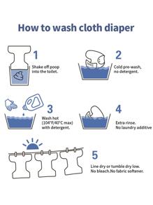 Coola Peach 3入組嬰兒兔子&蝴蝶樣式布尿布&3入組尿布村里適用於日常生活 - 淺粉色 - 查看 9