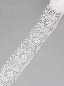 10yds/gói Ren Trắng Hoa Nơ Gói Quà Trang Trí Đám Cưới, Quần Áo & Nhà Dệt Phụ Kiện - trắng - Xem 6