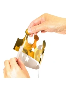 Blue Panda 48 Pack Mini Gold Foil Paper Crowns for Kids Birthday Themed Decor, Photo Props (3.3 x 3 In) - Vàng - Xem 5