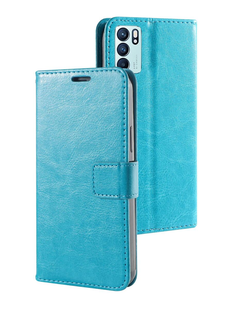Funda de cartera magnética para teléfono, versión internacional, no la versión nacional - Celeste - View 1