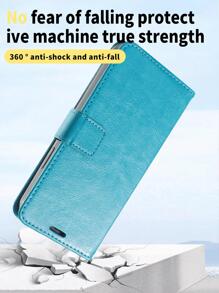 Funda de cartera magnética para teléfono, versión internacional, no la versión nacional - Celeste - View 2