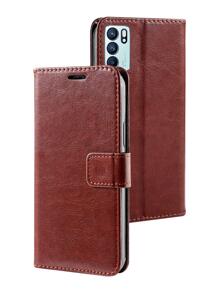 Magnetic Wallet Phone Case - Chocolate Brown - View 1