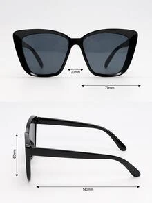 貓眼墨鏡 - 黑色 - 查看 3