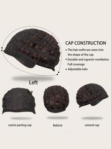 Tóc giả tổng hợp chịu nhiệt màu nâu sẫm, kích thước trung bình và nhỏ, 14 inch, làm bằng máy, dùng hàng ngày cho phụ nữ - Tóc giả tổng hợp mềm mại, chất lượng tốt, trông tự nhiên - màu nâu - Xem 7