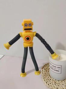 1入組吸盤機器人玩具，帶多位置拉伸軟管減壓和趣味減壓玩具 - 彩色 - 查看 4