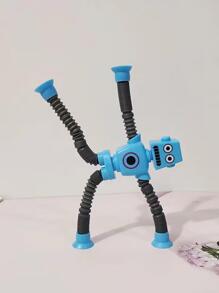 1入組吸盤機器人玩具，帶多位置拉伸軟管減壓和趣味減壓玩具 - 彩色 - 查看 6
