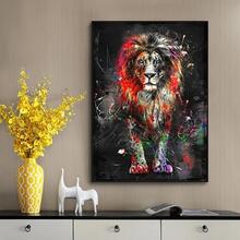 Máy Tính Không Khung Trừu Tượng Sư Tử Canvas Nghệ Thuật Áp Phích Và Hình In Nghệ Thuật Graffiti Động Vật Tranh Treo Tường Nghệ Thuật Trang Trí Hình Ảnh Cho phòng Khách Không Gọng - Nhiều màu - Xem 2