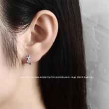 OMID S925纯银星形设计个性简约风格耳环，女士珠宝 - 耳環 - 查看 3