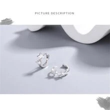 OMID S925纯银星形设计个性简约风格耳环，女士珠宝 - 耳環 - 查看 9