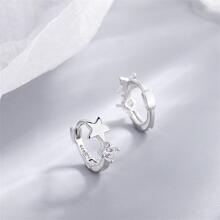 OMID S925纯银星形设计个性简约风格耳环，女士珠宝 - 耳環 - 查看 6