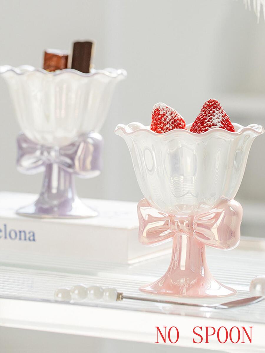 1入組創意可愛蝴蝶形冰淇淋杯子 - 彩色 - 查看 1