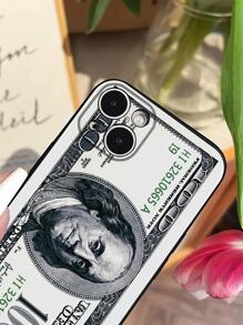 Apple Funny Dollar Pattern Phone Case Money Phone Case Compatible With IPhone 11,IPhone 13,IPhone 14 Pro Max - Black - View 3