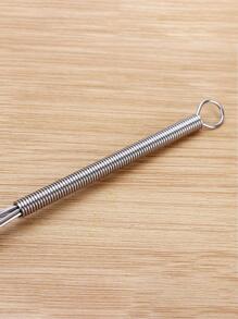 适用于沙龙或理发店的不锈钢染发搅拌器，用于混合染料或鲜奶油的美发工具，返校、旅行度假必需品，女士发饰 - 銀色 - 查看 3