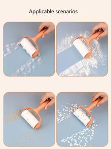 1入組黏吸塵滾筒帶和可拆卸滾輪刷適用於衣服,灰塵和寵物毛髮 - 藍色 - 查看 2