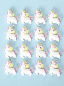 16 pièces Charms pour fabrication de bijoux Licorne arc-en-ciel DIY pour collier, boucle d'oreille, porte-clés etc. Saint-Valentin