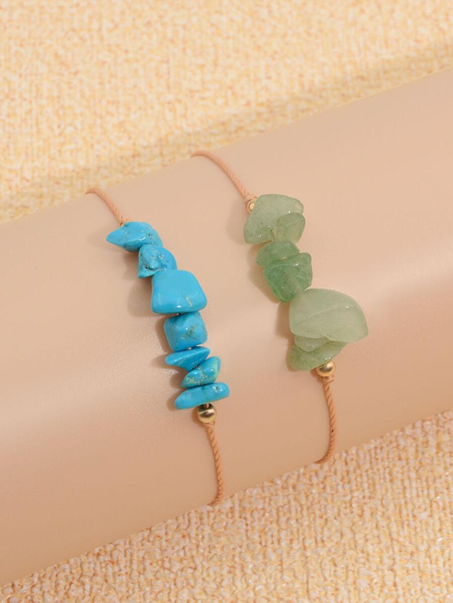 2 chiếc vòng tay trang trí chuỗi hạt cho trẻ em để làm quà tặng - Màu xanh lam - Xem 1