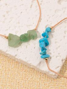 2 chiếc vòng tay trang trí chuỗi hạt cho trẻ em để làm quà tặng - Màu xanh lam - Xem 3