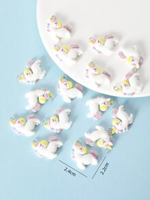 16 pièces Charms pour fabrication de bijoux Licorne arc-en-ciel DIY pour collier, boucle d'oreille, porte-clés etc. Saint-Valentin