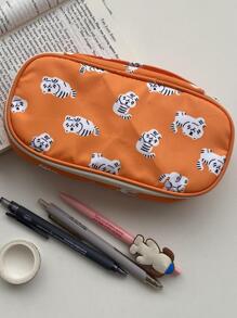 1 pieza Estuche naranja en forma de tigre - Multicolor - Ver 1