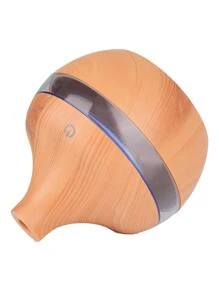 1pc ABS Humidifier, Modern Wood Grain Pattern 7-color Desktop Atomizer Hydrating Device For Home - Coffee Brown - View 10