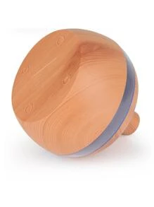 1pc ABS Humidifier, Modern Wood Grain Pattern 7-color Desktop Atomizer Hydrating Device For Home - Coffee Brown - View 11