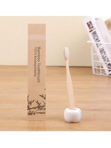 Random 1pc Cepillo De Dientes Bambu Biodegradable Ecologico Surtido - Negro - Ver 6