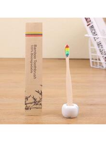Random 1pc Cepillo De Dientes Bambu Biodegradable Ecologico Surtido - Negro - Ver 7