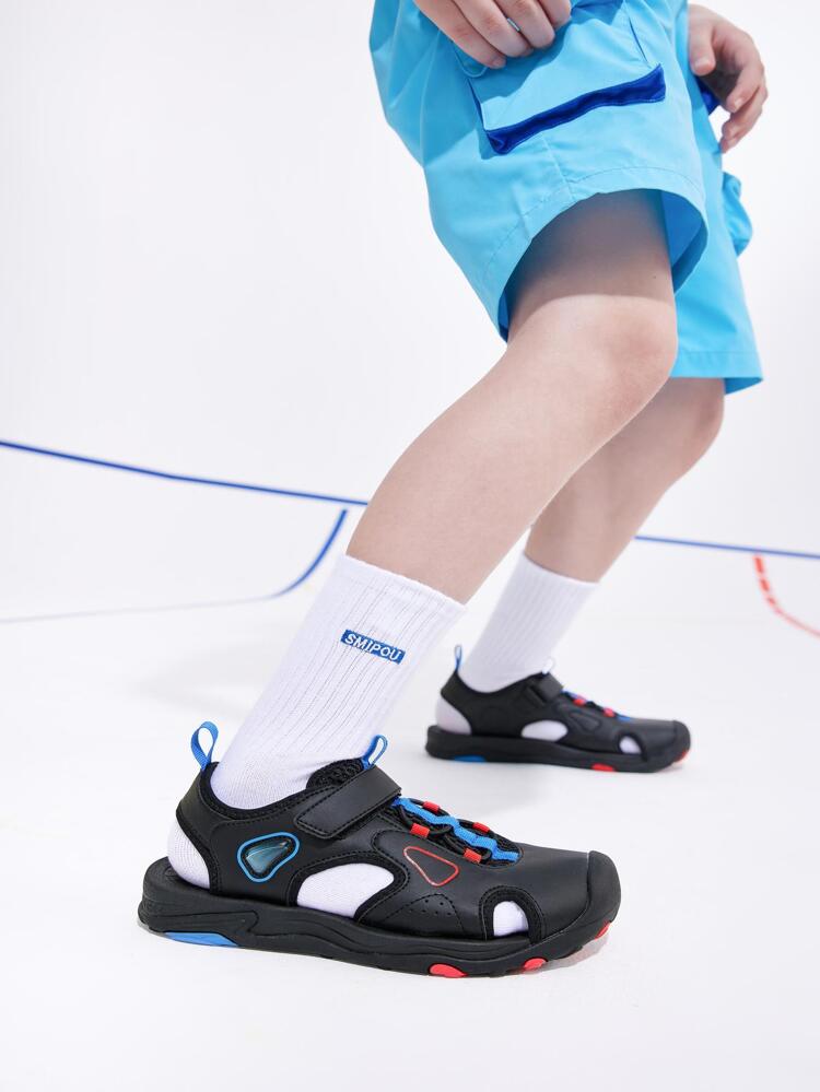 Balabala Summer Sports Sandals, Casual Cycling Shoes, Large Breathable Grooves, Lock-Free Mountain Bike Shoes, Non-Slip Road Cycling Shoes, Hard Soles, For Wading And Tracing Rivers(Black)