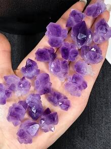 1 件/100 克天然紫水晶齿花不对称毛坯石原始水晶石适用于 Wicca 灵气和能量疗愈水晶家居装饰 - 紫羅蘭色 - 查看 7