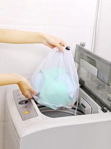 Túi giặt 1 lưới có dây rút - trắng - Xem 9