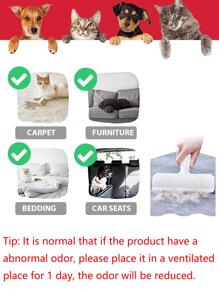 1pc Manual Pet Hair Removal Roller For Home Cleaning - Red and White - View 7