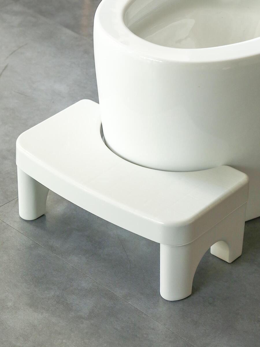 Adult Toilet Stool, Bathroom Squat Stool, Foldable Footstool, Child Potty Training Stair Stepper - White - View 1