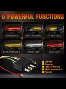 1pc 48 Inch 12V Durable Car LED Light Replacement Part Compatible With Jeep SUV - Black - View 4