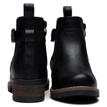 Comfyshoes Women's Ankle Boots, Chelsea Booties,Chunky Low Heel Boots With Zip - 黑色 - 查看 6