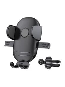 1 件黑色 Abs 矽膠金屬車用手機支架，360° 可旋轉伸縮支架，易於安裝，強力吸盤，防滑防震設計，適合水平和垂直使用 - 黑色 - 查看 7