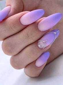 Bột làm móng gradient, 2 hộp Solid Magic Glitters Màu tím hồng Morandi Macaron Màu sắc Làm móng tay Sắc tố Ba Lan Trang trí bụi - Nhiều màu - Xem 7