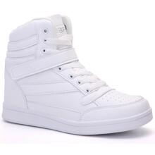 Women's Shoes Hidden Wedges 5.5cm Fashion Sneakers Ankle Boots Bootie Platform Heel High Top Casual Sports - 白色 - 查看 4