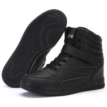 Women's Shoes Hidden Wedges 5.5cm Fashion Sneakers Ankle Boots Bootie Platform Heel High Top Casual Sports - màu đen - Xem 4
