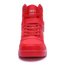 Women's Shoes Hidden Wedges 5.5cm Fashion Sneakers Ankle Boots Bootie Platform Heel High Top Casual Sports - 紅色 - 查看 8