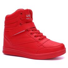 Women's Shoes Hidden Wedges 5.5cm Fashion Sneakers Ankle Boots Bootie Platform Heel High Top Casual Sports - 紅色 - 查看 5