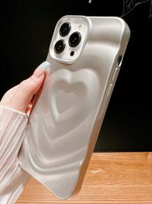 閃粉和油亮塗層全覆蓋手機殼，適用於 iPhone - 銀色 - 查看 4