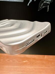 閃粉和油亮塗層全覆蓋手機殼，適用於 iPhone - 銀色 - 查看 6