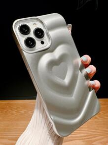 閃粉和油亮塗層全覆蓋手機殼，適用於 iPhone - 銀色 - 查看 3