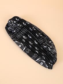 1个西瓜造型黑色流苏帽发帽头巾睡帽 - 黑與白 - 查看 3