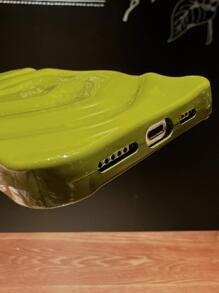 情人节绿色闪光粉和亮油防摔手机壳适用于 防水防震防刮 - 綠色 - 查看 5