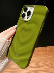 情人节绿色闪光粉和亮油防摔手机壳适用于 防水防震防刮 - 綠色 - 查看 4