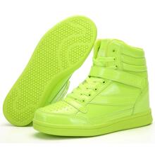 Women's Shoes Hidden Wedges 5.5cm Fashion Sneakers Ankle Boots Bootie Platform Heel High Top Casual Sports - 綠色 - 查看 5
