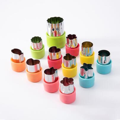 12 khuôn cắt rau củ bằng thép không gỉ, dụng cụ nhà bếp bền chắc để tự làm bánh quy trái cây, bánh ngọt và các loại thực phẩm khác.